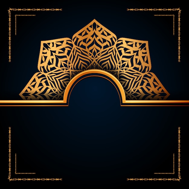 Luxe gouden mandala arabesque design