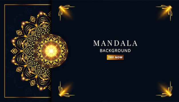 Luxe gouden mandala banner