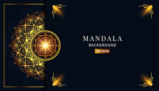 Luxe gouden mandala banner