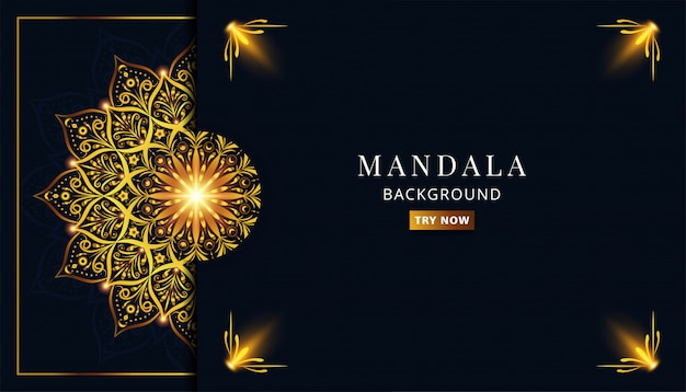 Luxe gouden mandala banner