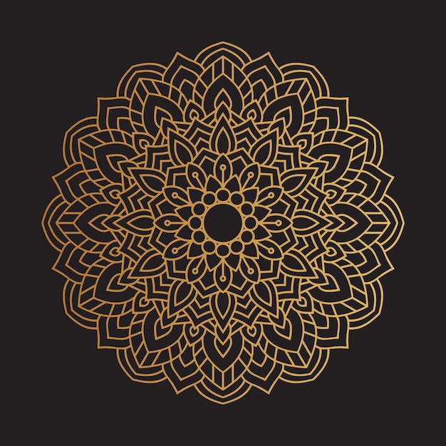 Luxe gouden mandala decoratief patroon achtergrond