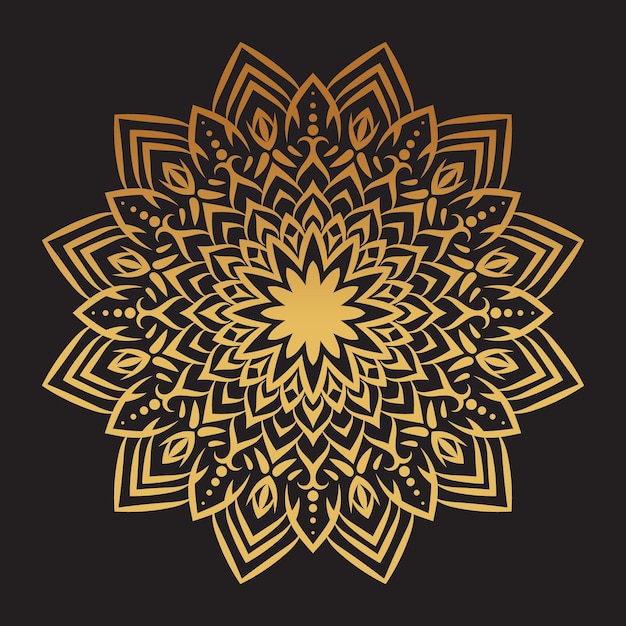 Luxe gouden mandala decoratief patroon achtergrond