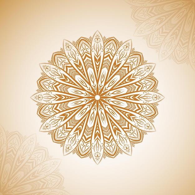 Luxe gouden mandala decoratieve patroonachtergrond premium vector