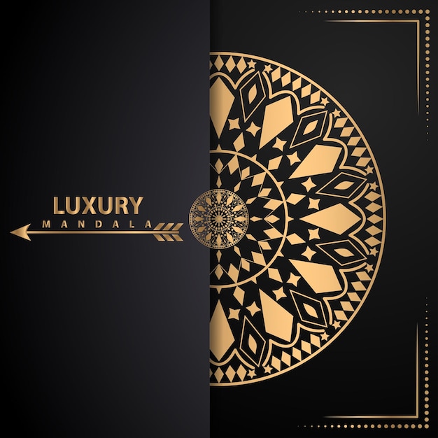 Luxe gouden mandala-ontwerp