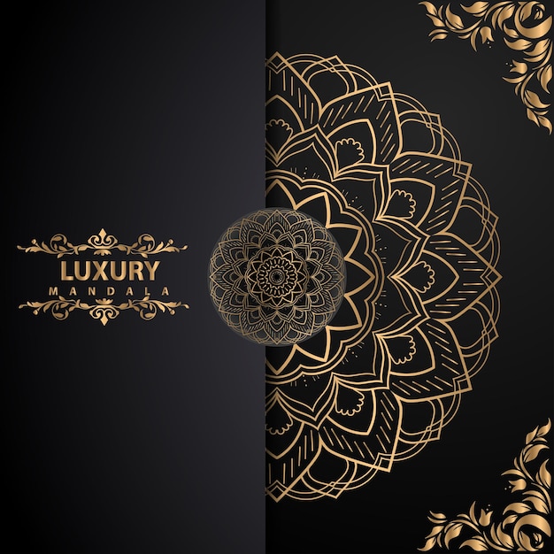 Luxe gouden mandala-ontwerp