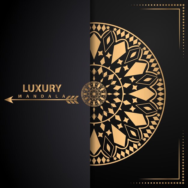 Luxe gouden mandala-ontwerp