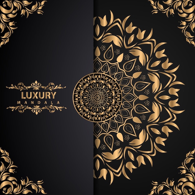 Luxe gouden mandala-ontwerp