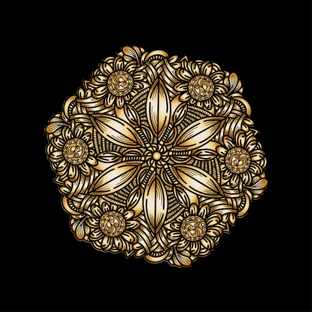 luxe gouden mandala patroon sieraad