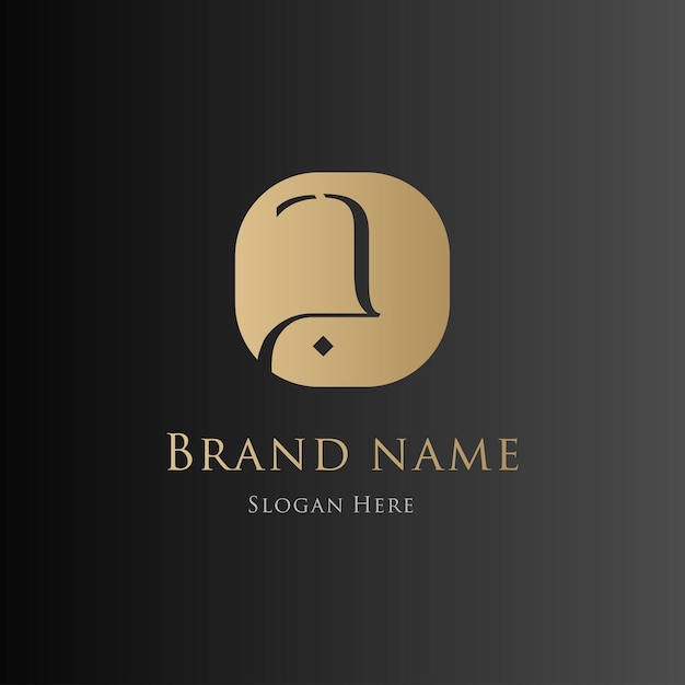 Luxe gouden merk modern logo