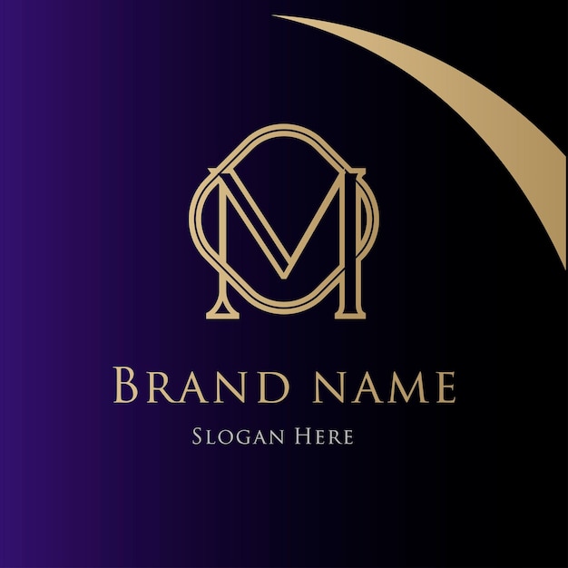 Luxe gouden merk modern logo