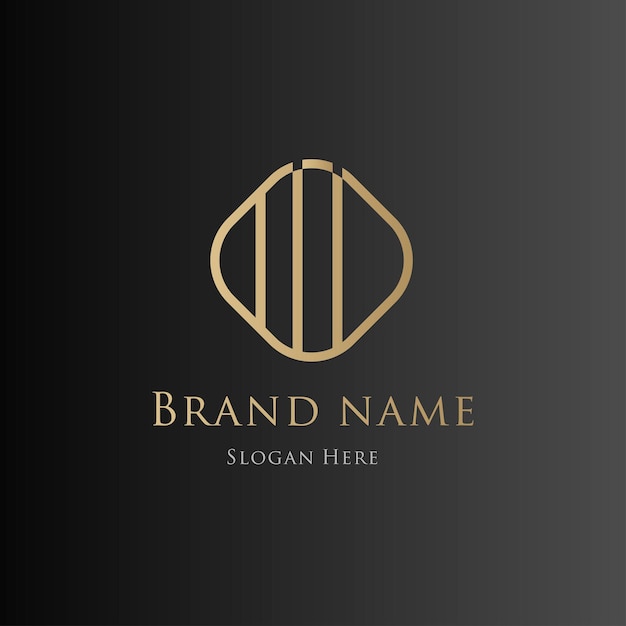 Luxe gouden merk modern logo