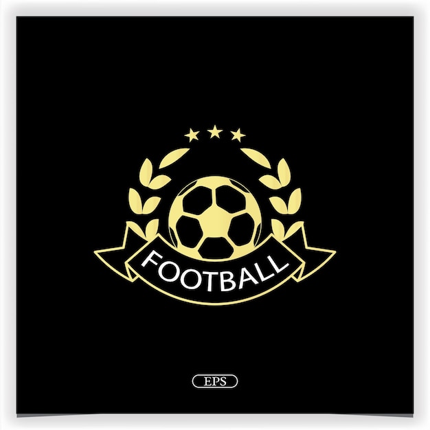 Luxe gouden voetbal logo premium elegante sjabloon vector eps 10