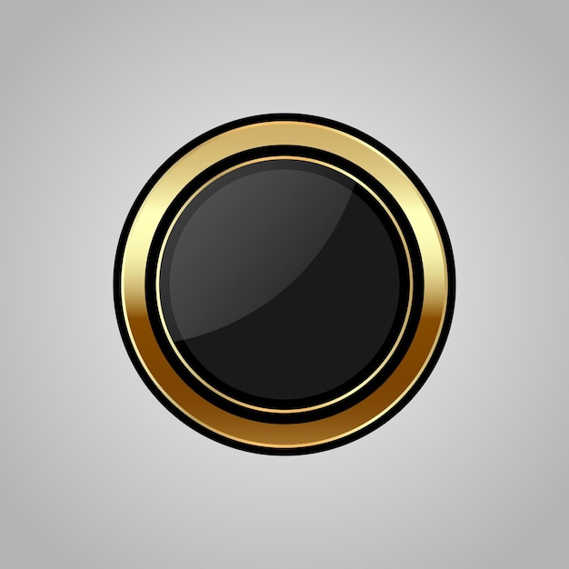 Luxe gouden zwarte badges en etiketten Retro vintage cirkel badge ontwerp