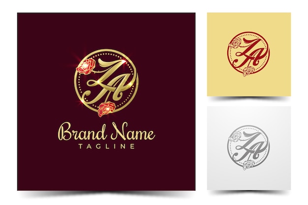 Luxe Handgetekende Letter Z en A Logo