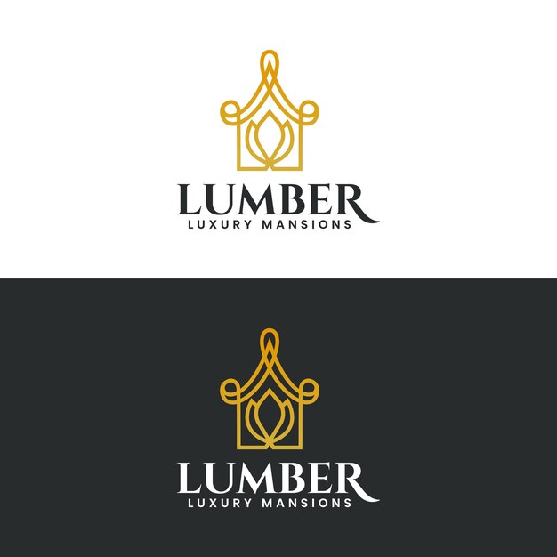 Luxe herenhuizen vastgoedcombinatie merk logo ontwerp