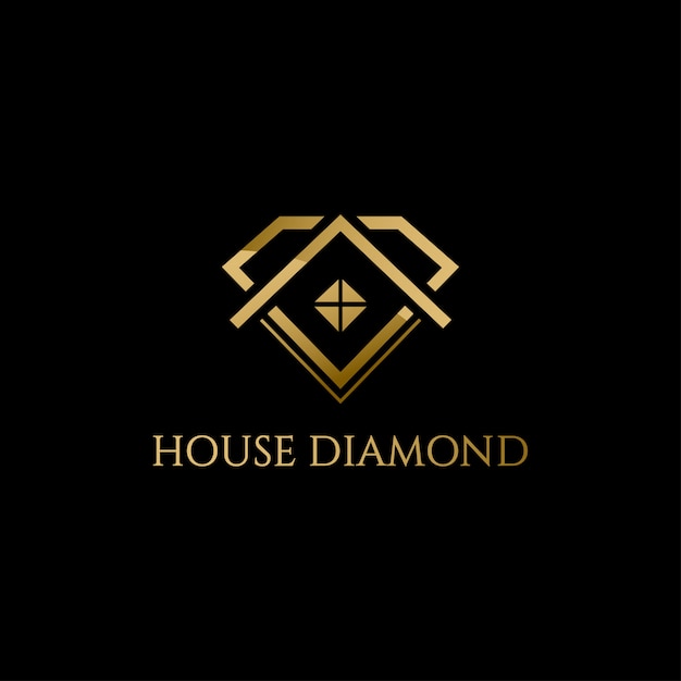 Luxe huis diamant logo