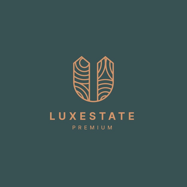 Luxe huis landgoed logo ontwerp