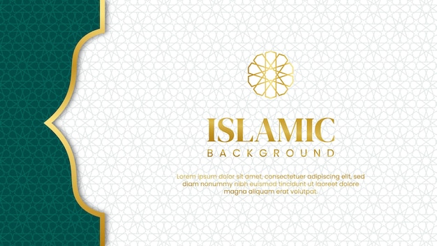 Luxe Islamitische Achtergrond Met Arabisch Ornament Patroon Vector Ontwerp