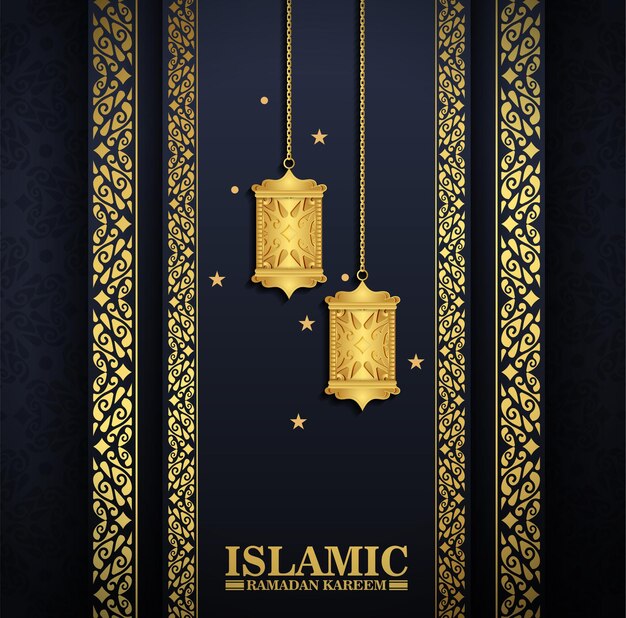Luxe islamitische lantaarn achtergrond