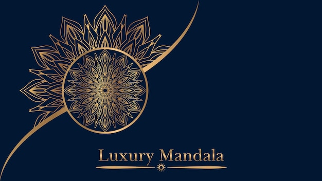 Luxe islamitische sier mandala ontwerp kleurrijke achtergrond