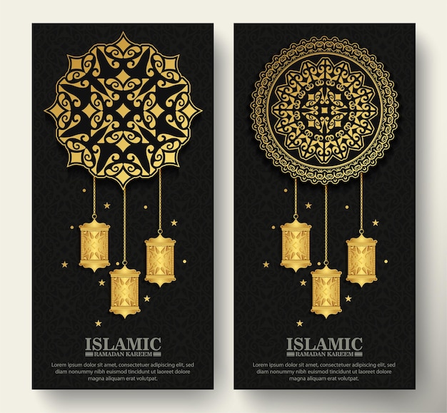 Luxe islamitische verticale banner