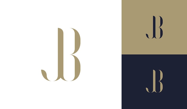 Luxe JB-monogramlogo voor modebedrijf