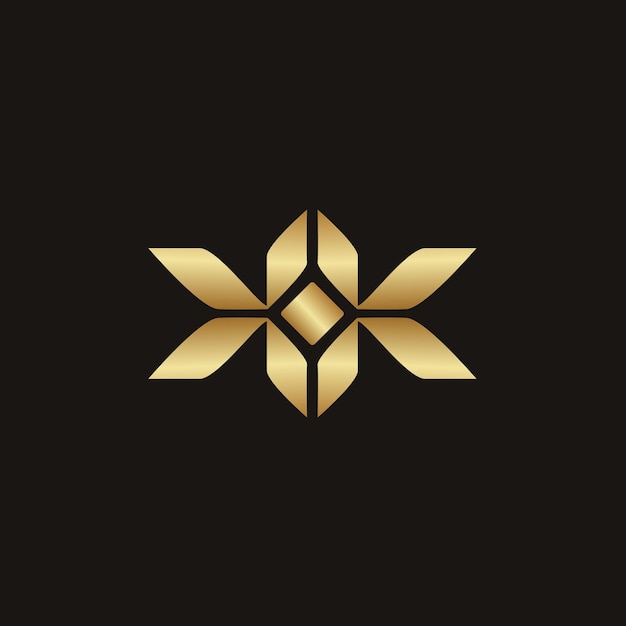 Vector luxe kk logo ontwerpsjabloon