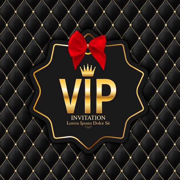 Vector luxe leden, gift card vip uitnodiging