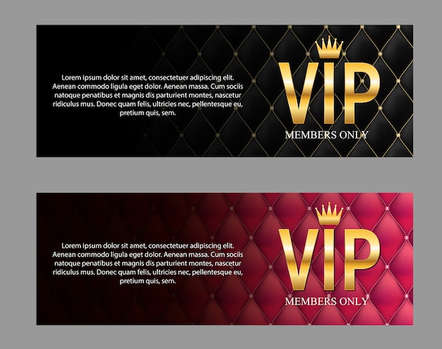 Luxe leden, vip-leden banner set