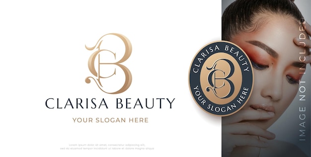 Luxe letter bc monogram serif logo-ontwerp