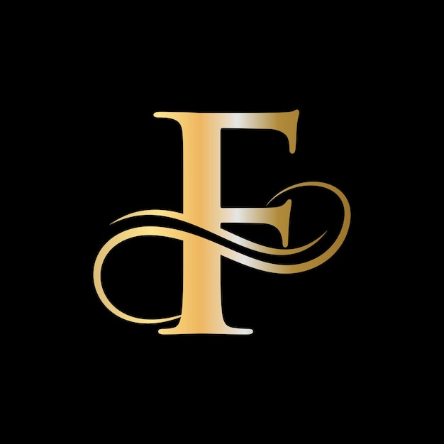 Luxe Letter F Logo sjabloon. Luxe F-logotype voor mode-, schoonheids- en spa-teken