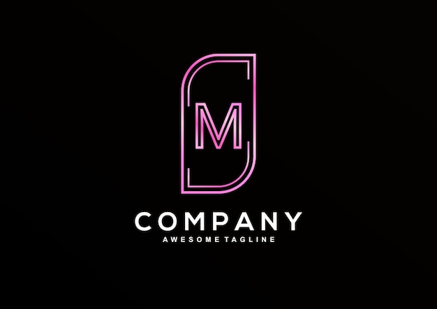 Luxe letter m-logo-ontwerpcollectie