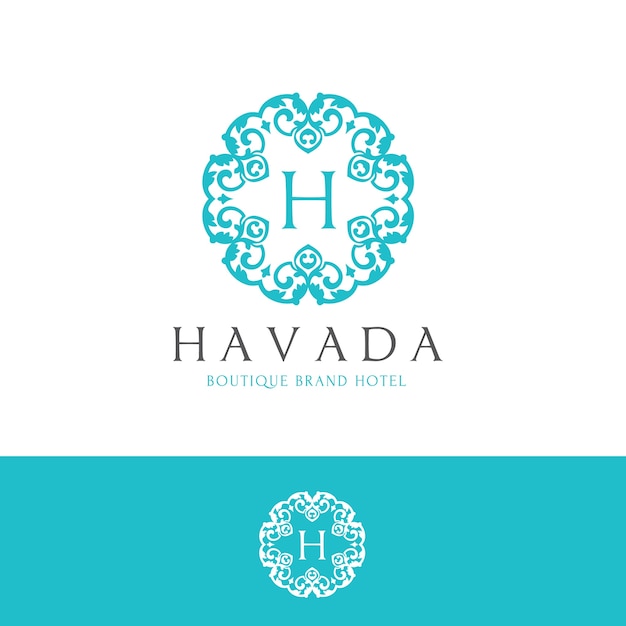 Luxe logo. Crests logo. Logo ontwerp voor hotel, Resort, Restaurant, Onroerend goed, Spa, Mode merkidentiteit