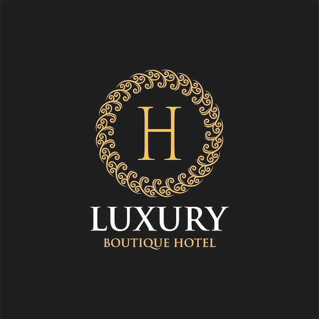 Luxe logo ontwerp letter h