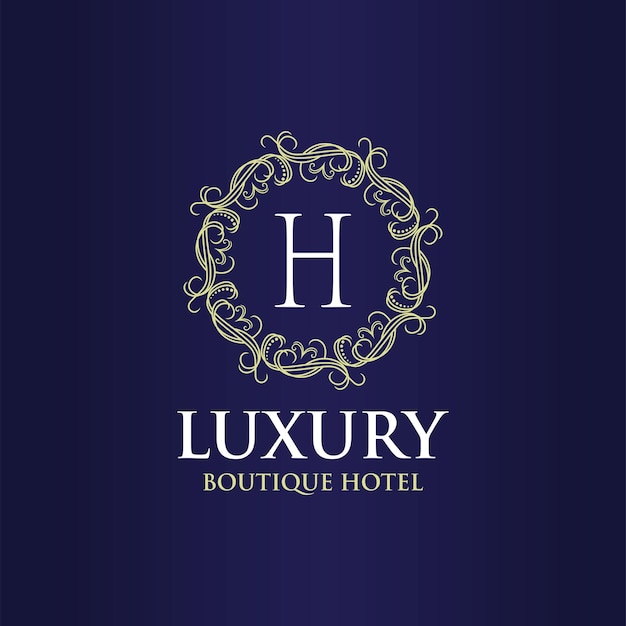 Luxe logo ontwerp letter H