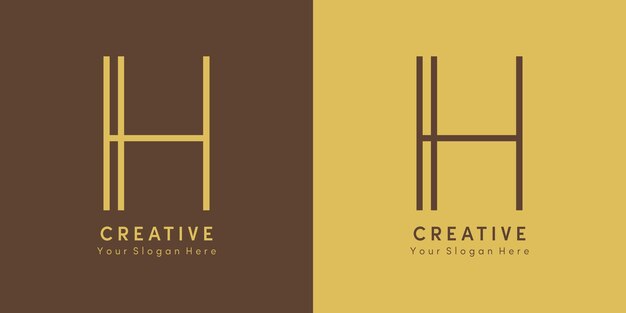 Luxe logo ontwerp letter H