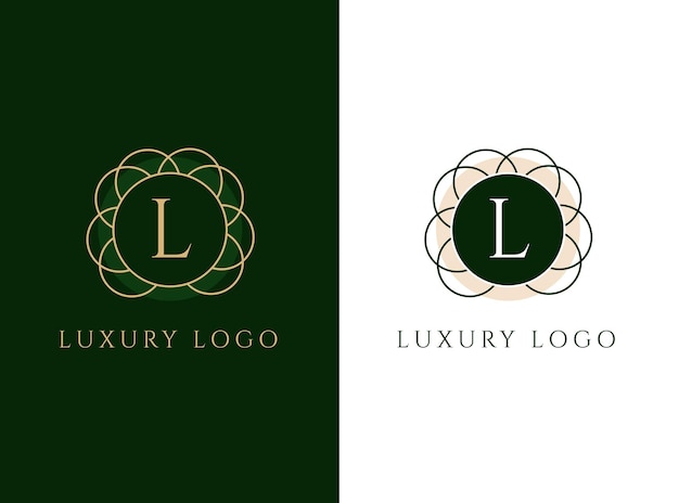 Vector luxe logo-ontwerp met letter l.