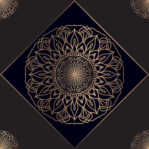 Luxe mandala achtergrond decoratieve achtergrond met een elegant mandala ontwerp Luxe Mandala