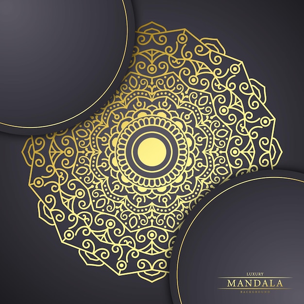 Luxe mandala achtergrond. gouden kleur sier mandala ontwerp.