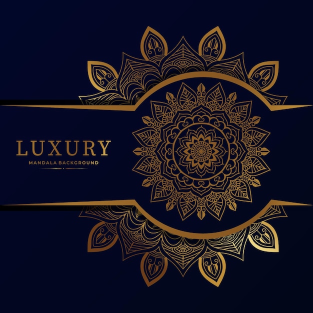 Luxe mandala achtergrond in gouden kleur