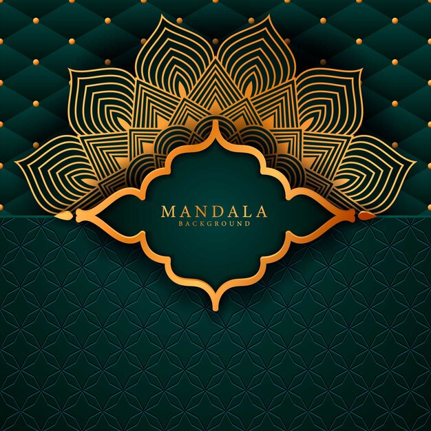 Luxe mandala achtergrond met gouden arabesk patroon Arabische islamitische stijl