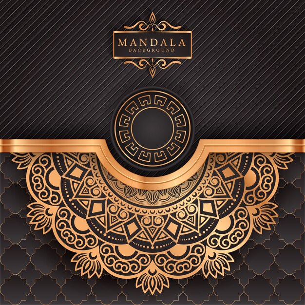 Luxe mandala achtergrond met gouden arabesque Arabische islamitische Oost-stijl