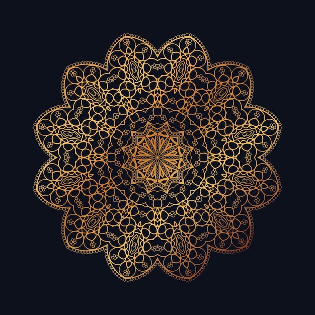 Luxe mandala achtergrond met gouden arabesque decoratie Arabische islamitische Oost-stijl