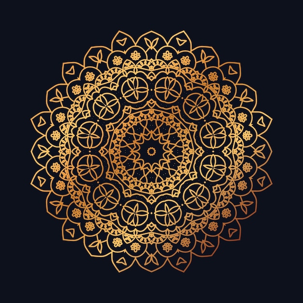 Luxe mandala achtergrond met gouden arabesque decoratie Arabische islamitische Oost-stijl
