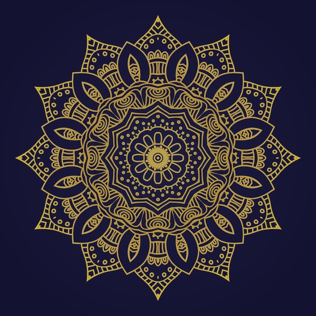 Luxe mandala achtergrond met gouden arabesque decoratie Arabische islamitische oost-stijl