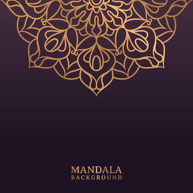 Luxe mandala achtergrond met gouden arabesque, oosterse vector ornament. etnisch kantpatroon