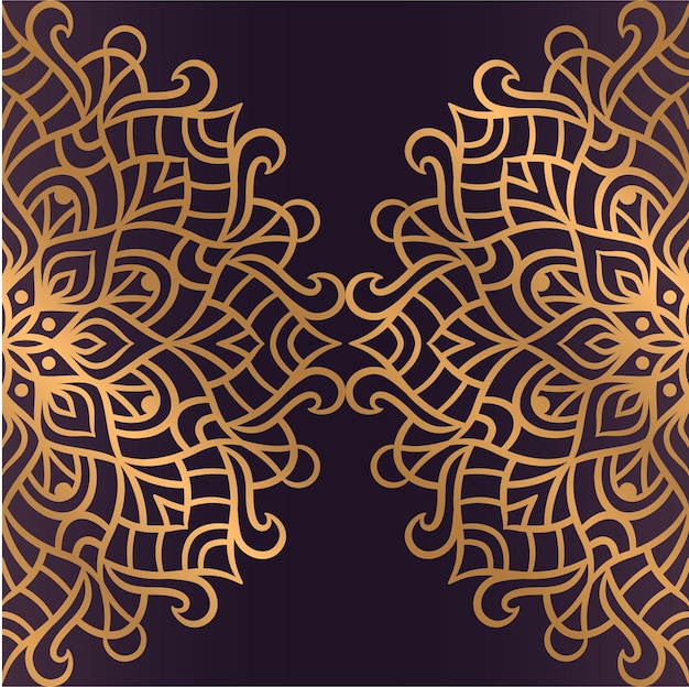 Luxe mandala achtergrond met gouden arabesque, oosterse vector ornament. etnisch kantpatroon