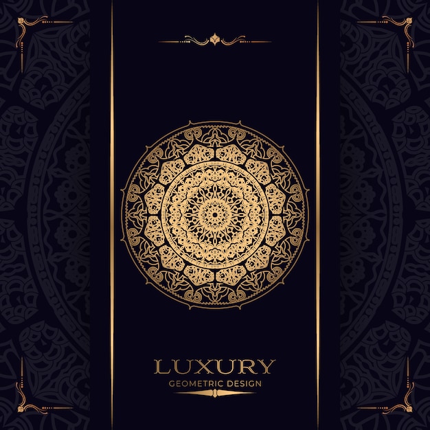 Luxe mandala achtergrond met gouden arabesque patroon Arabische islamitische Oost-stijl