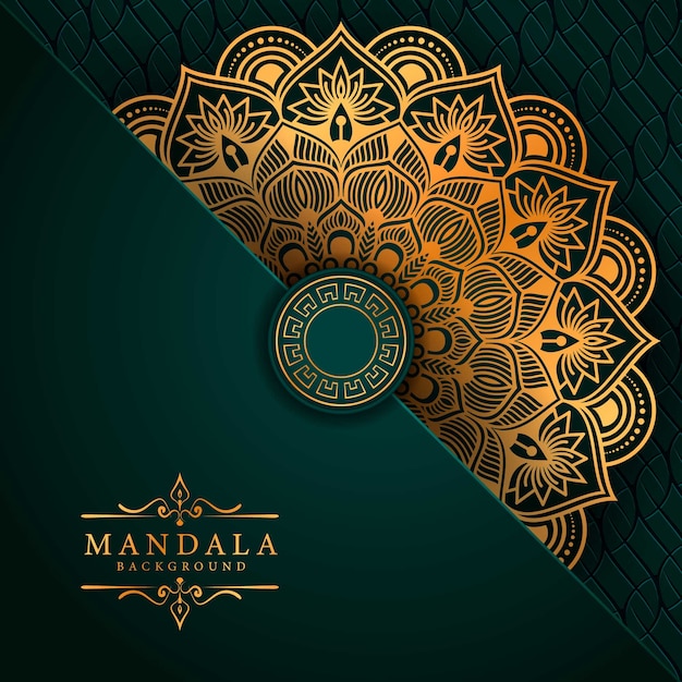 Luxe mandala achtergrond met gouden arabesque patroon Arabische islamitische Oost-stijl