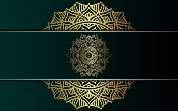 Luxe mandala achtergrond met gouden arabesque patroon arabische islamitische oost-stijl